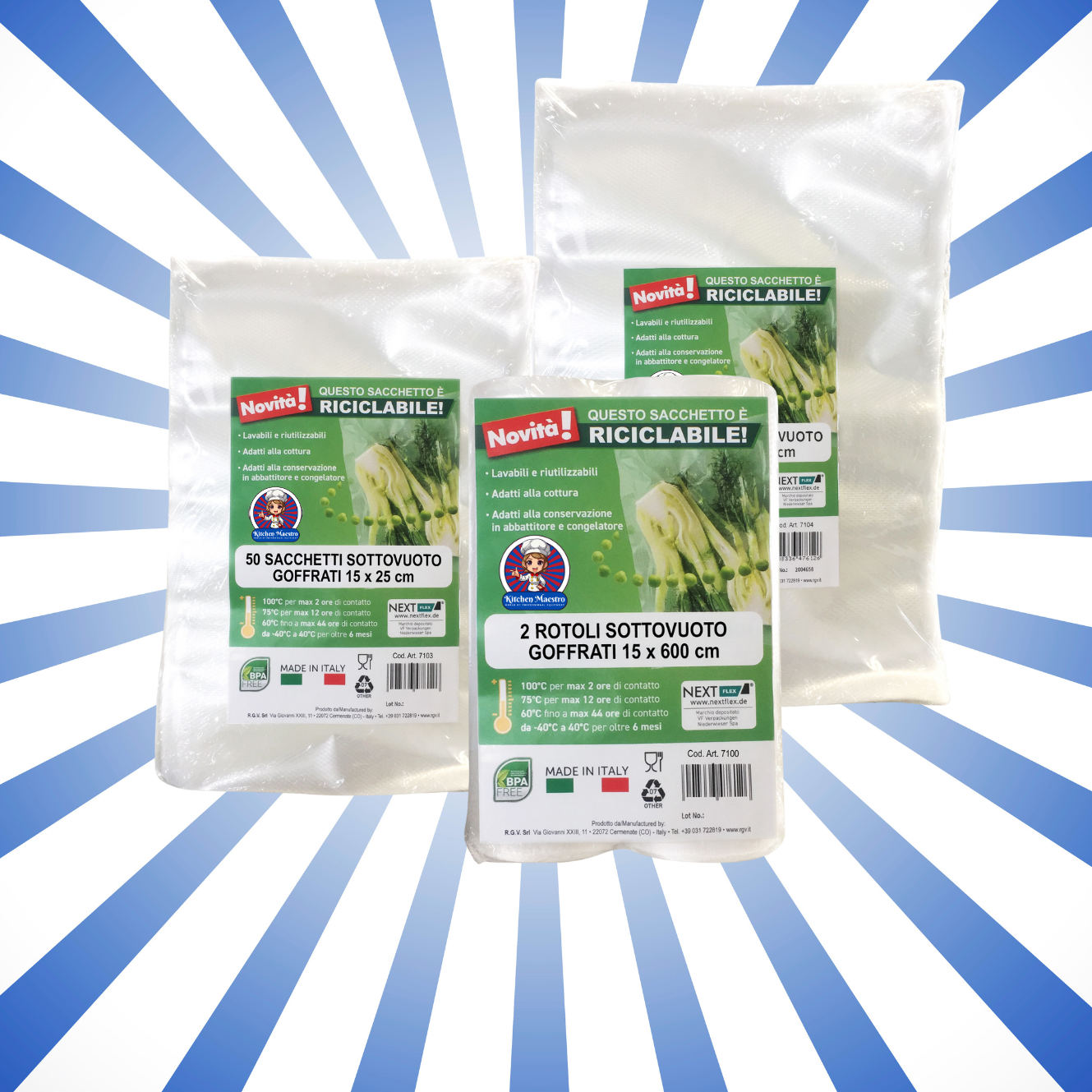 SACCHETTI E ROTOLI PER SOTTOVUOTO