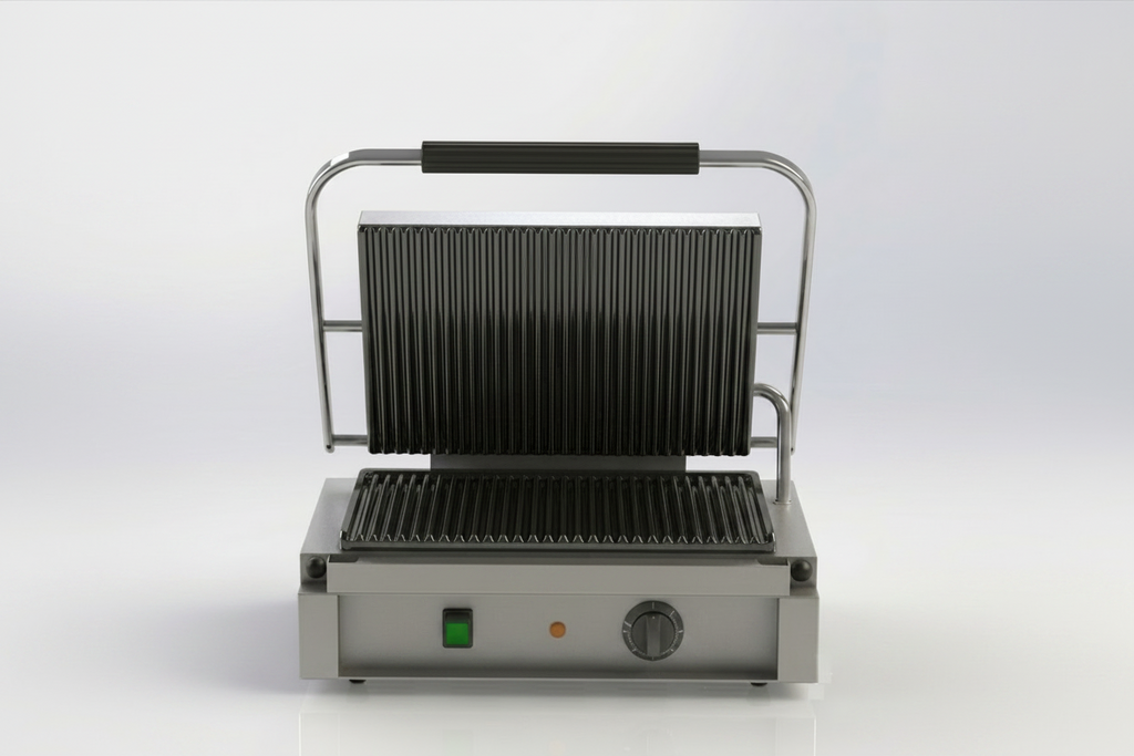 Piastra - grill in vetroceramica - piano rigato sopra e sotto 2000 W