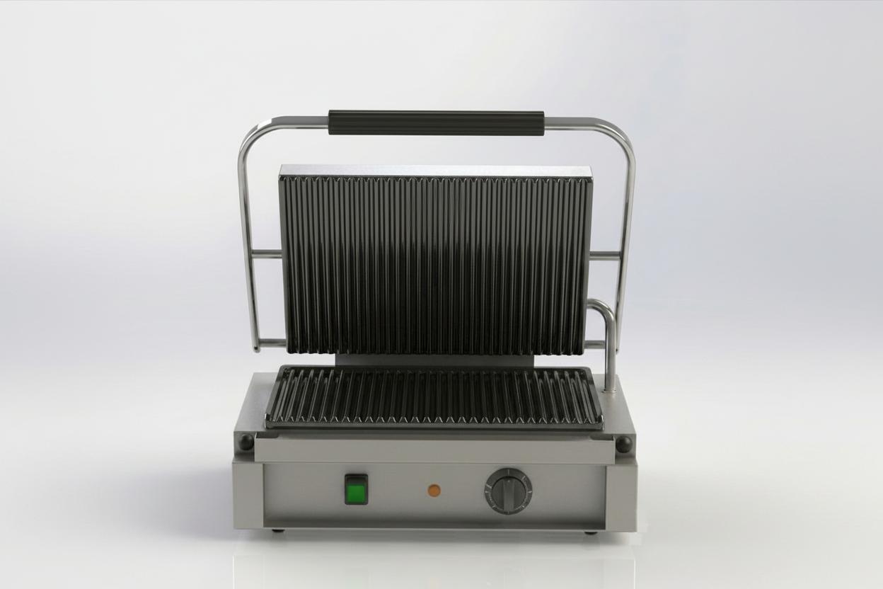 Piastra - grill in vetroceramica - piano rigato sopra e sotto 2000 W