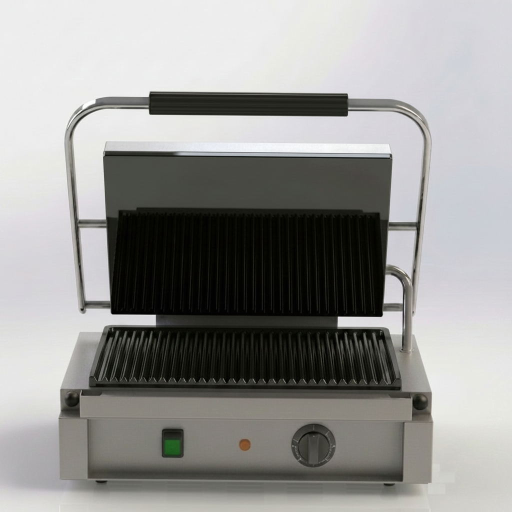 Piastra - grill in vetroceramica - piano liscio sopra e rigato sotto 2000 W