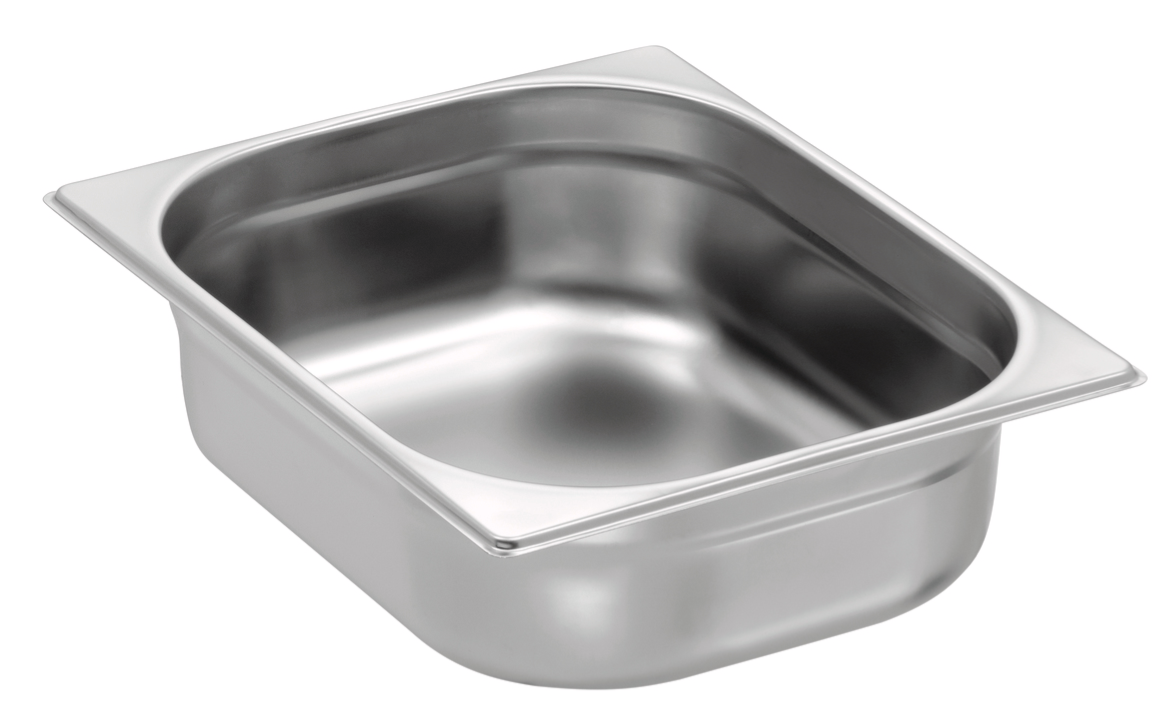 Bacinella Gastronorm GN 1/2 – altezza 200 mm - capacità 12,5 Litri. in Acciaio Inox 18/10