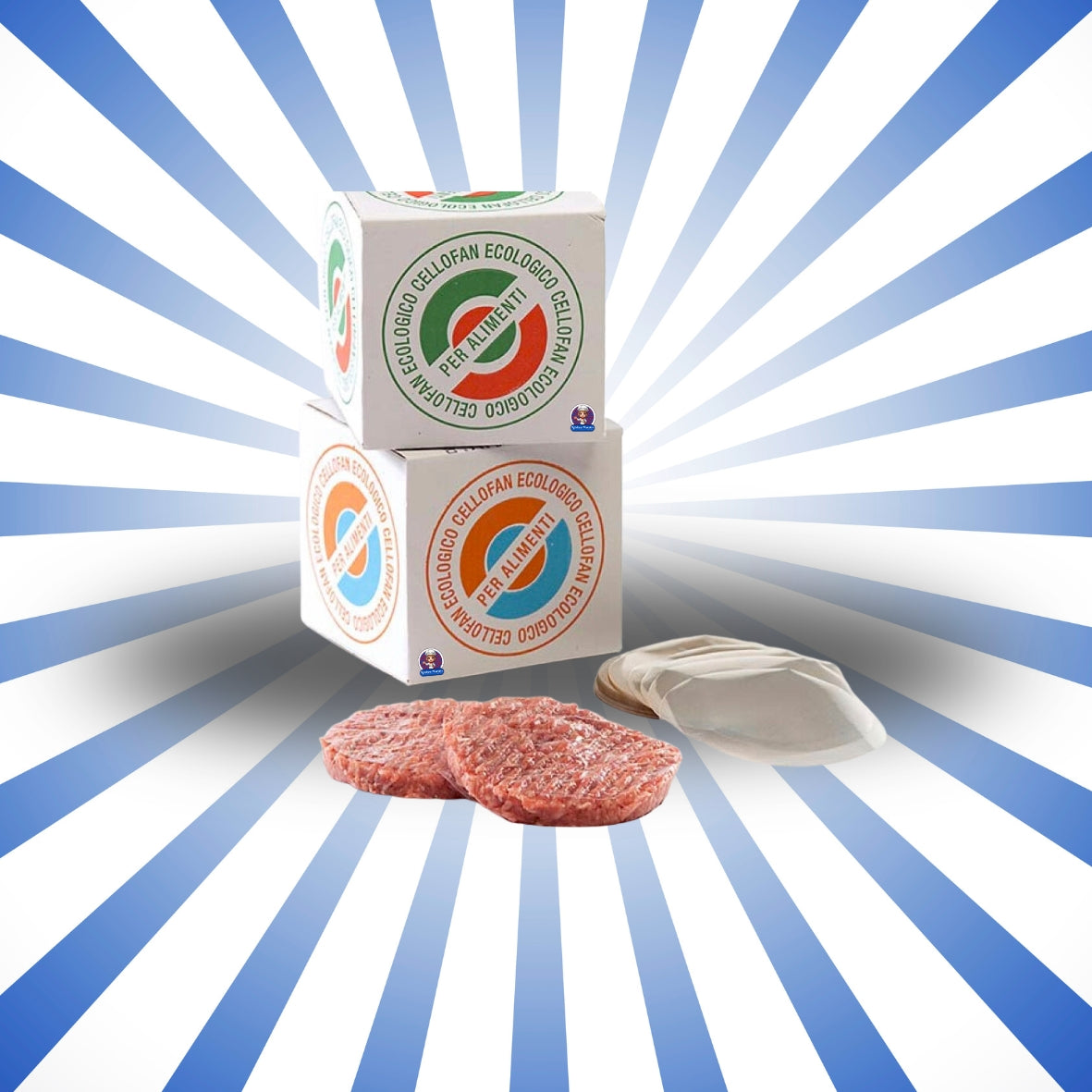 Dischi in cellophane per hamburger conf. da 1 Kg circa 1500 pz. diam. 130 KM-PT5013