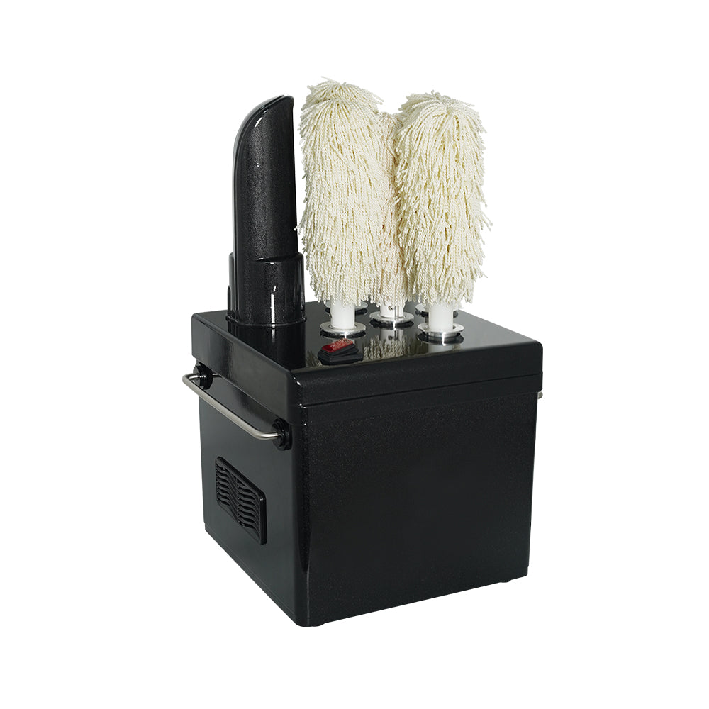 Asciuga bicchieri - 5 spazzole rotanti - capacità 300 pz/h - struttura in ABS