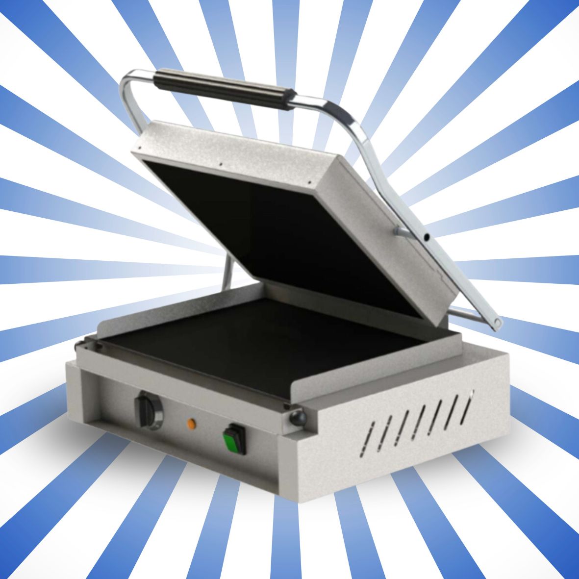 Piastra - grill in vetroceramica piano rigato sopra liscio sotto 2000 W - KMVCLR
