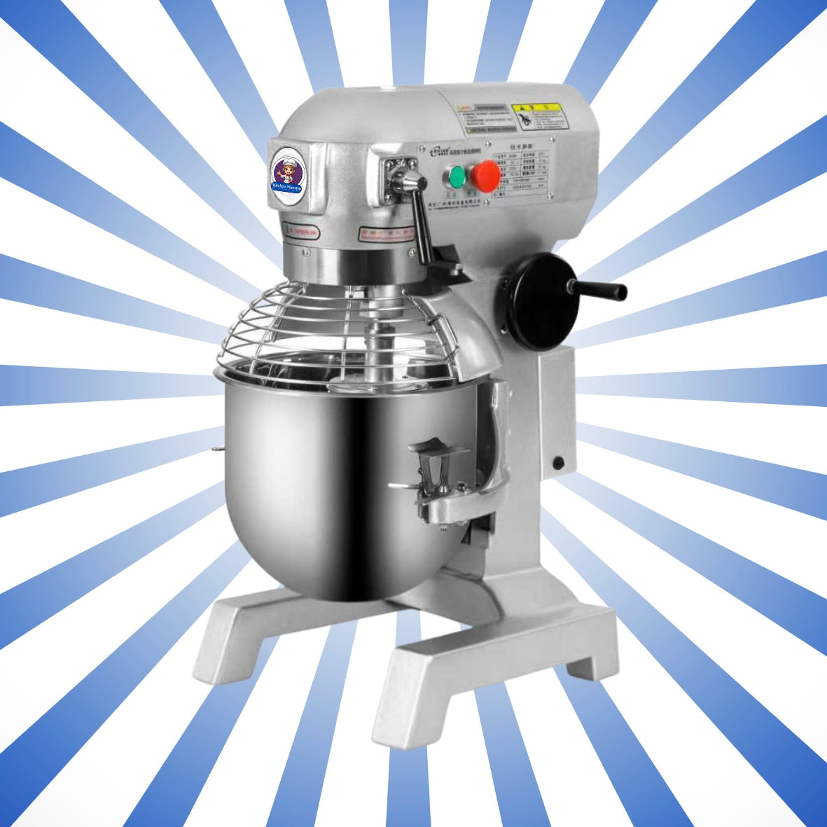 Impastatrice planetaria - 40 lt. - 3 velocità - inclusi frusta spatola e uncino - KM-BH40