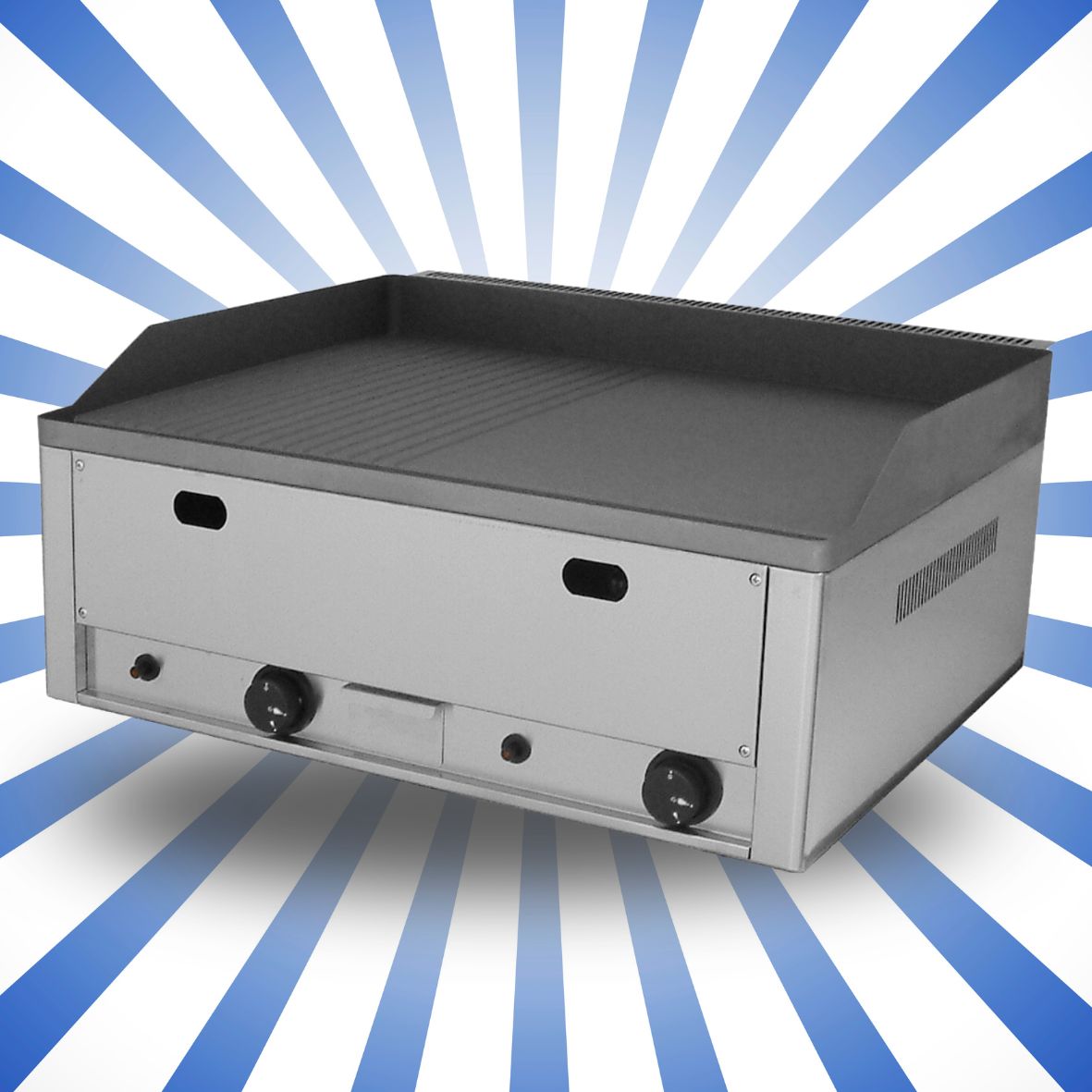 Fry top - griglia a gas -piastra liscia KM-FTH60G