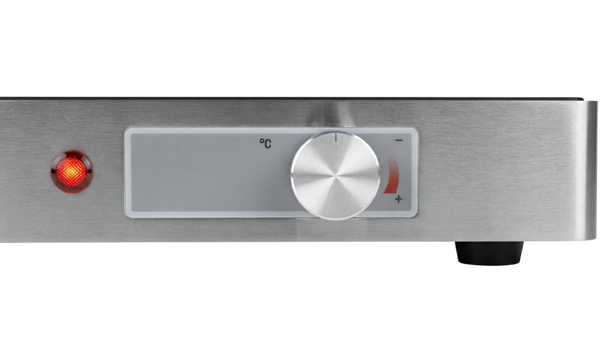 Piastra scaldavivande - piano in vetro temperato - 230 W
