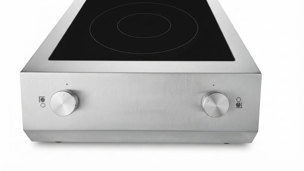 Piastra a induzione doppia superficie induttiva per ∅ 14-26 cm - 7000 W