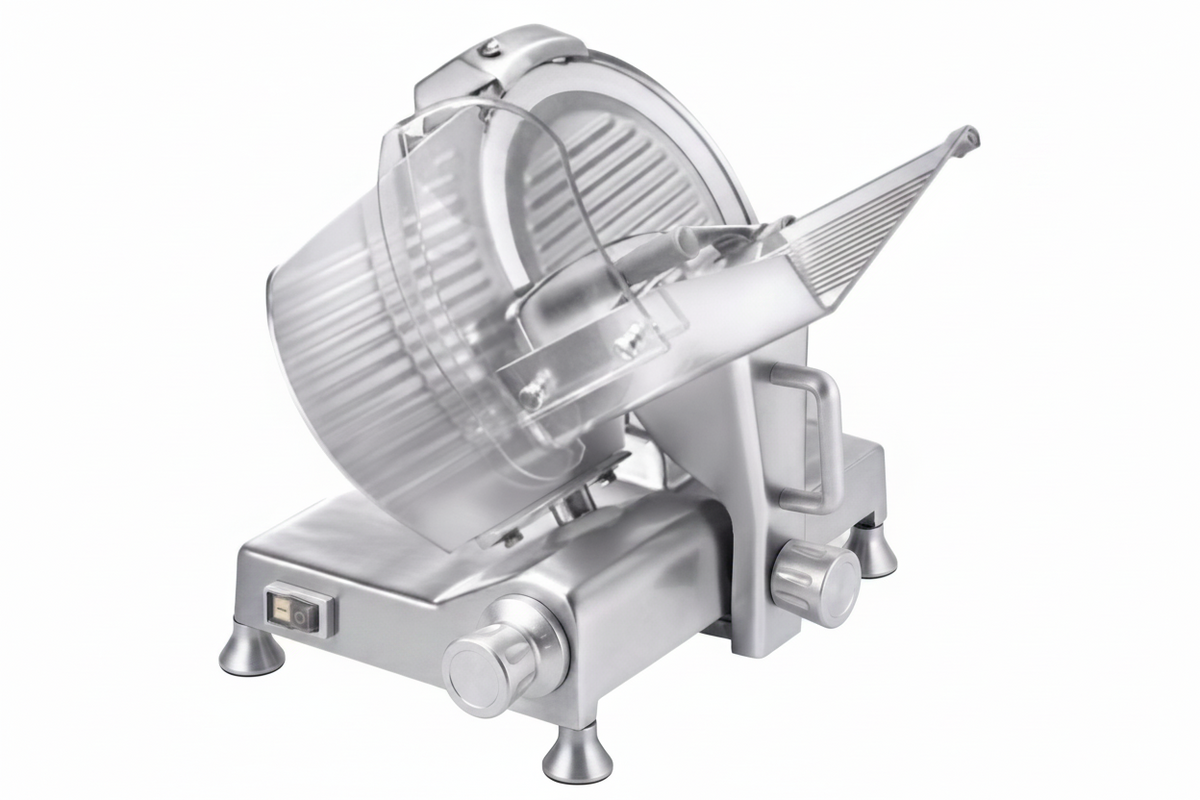 Affettatrice a gravità monofase con lama ∅ 220 mm colore grigio alluminio anodizzato