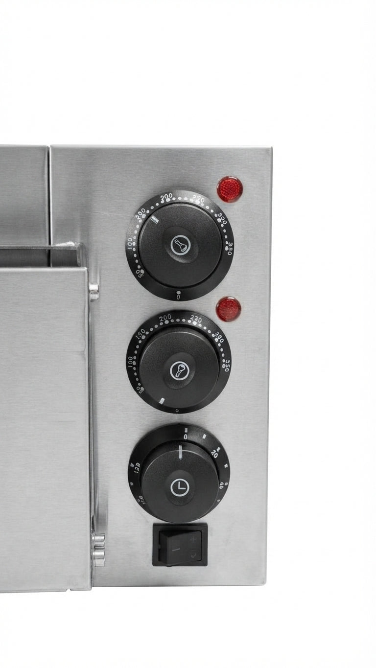 Forno pizza elettrico professionale con piano in pietra refrattaria – 2000 W