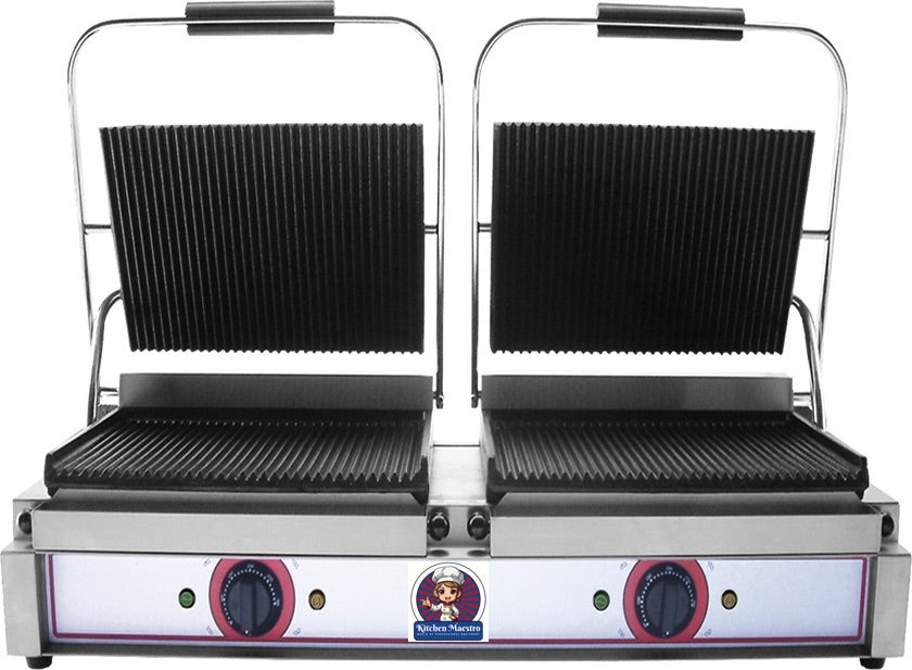 Piastra - griglia per panini media doppia rigata sopra e sotto KM-PG2MA