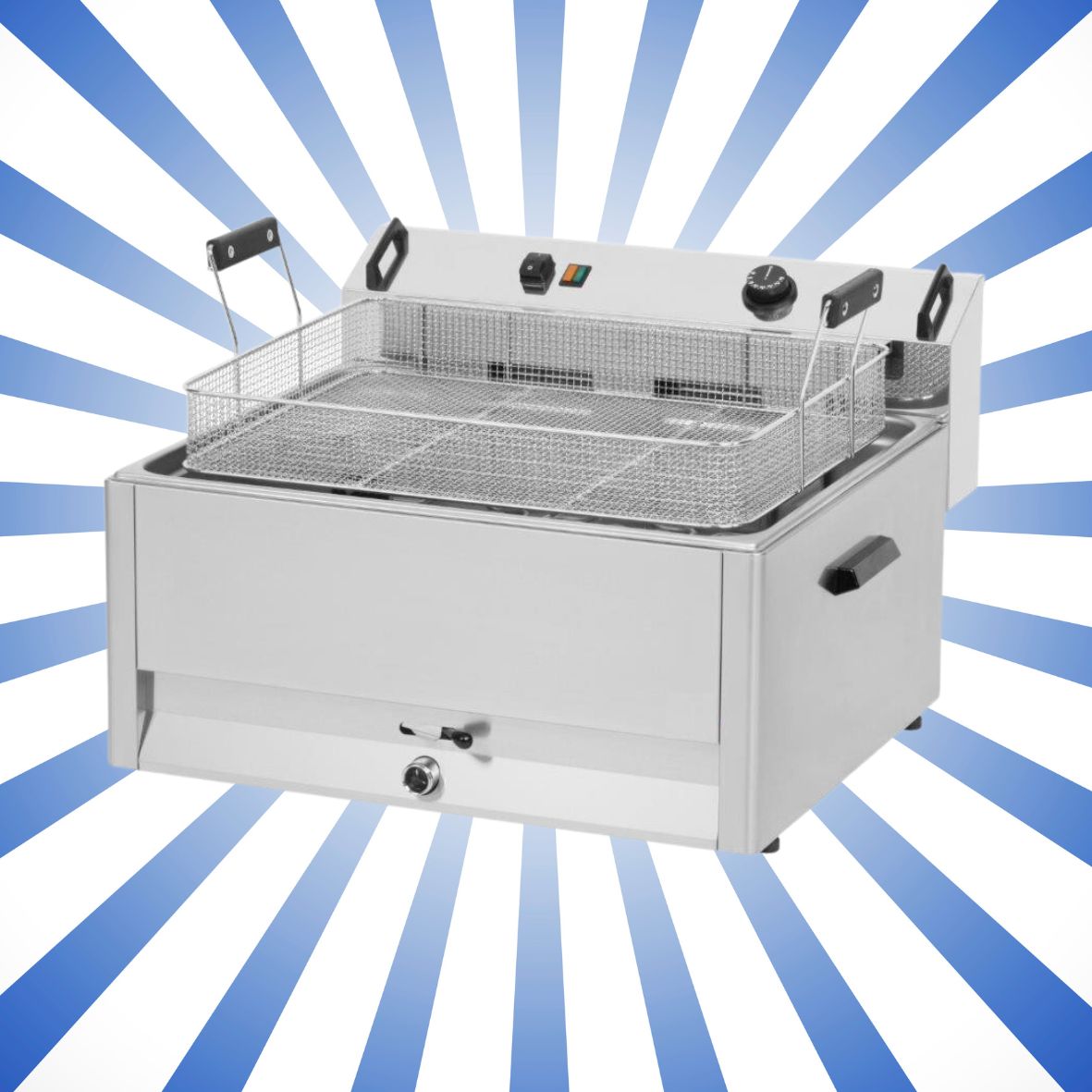 Friggitrice elettrica per pasticceria 16 lt. - 9 Kw - 380 V KM-16FR