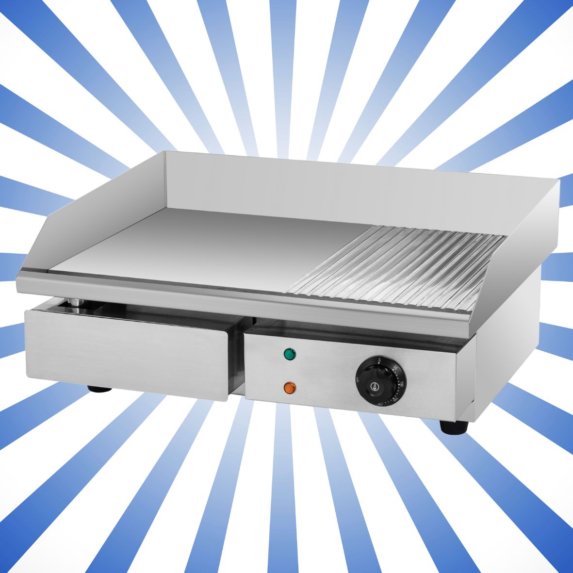 Griglia elettrica liscia 70 cm 4400 W KM-GRI820