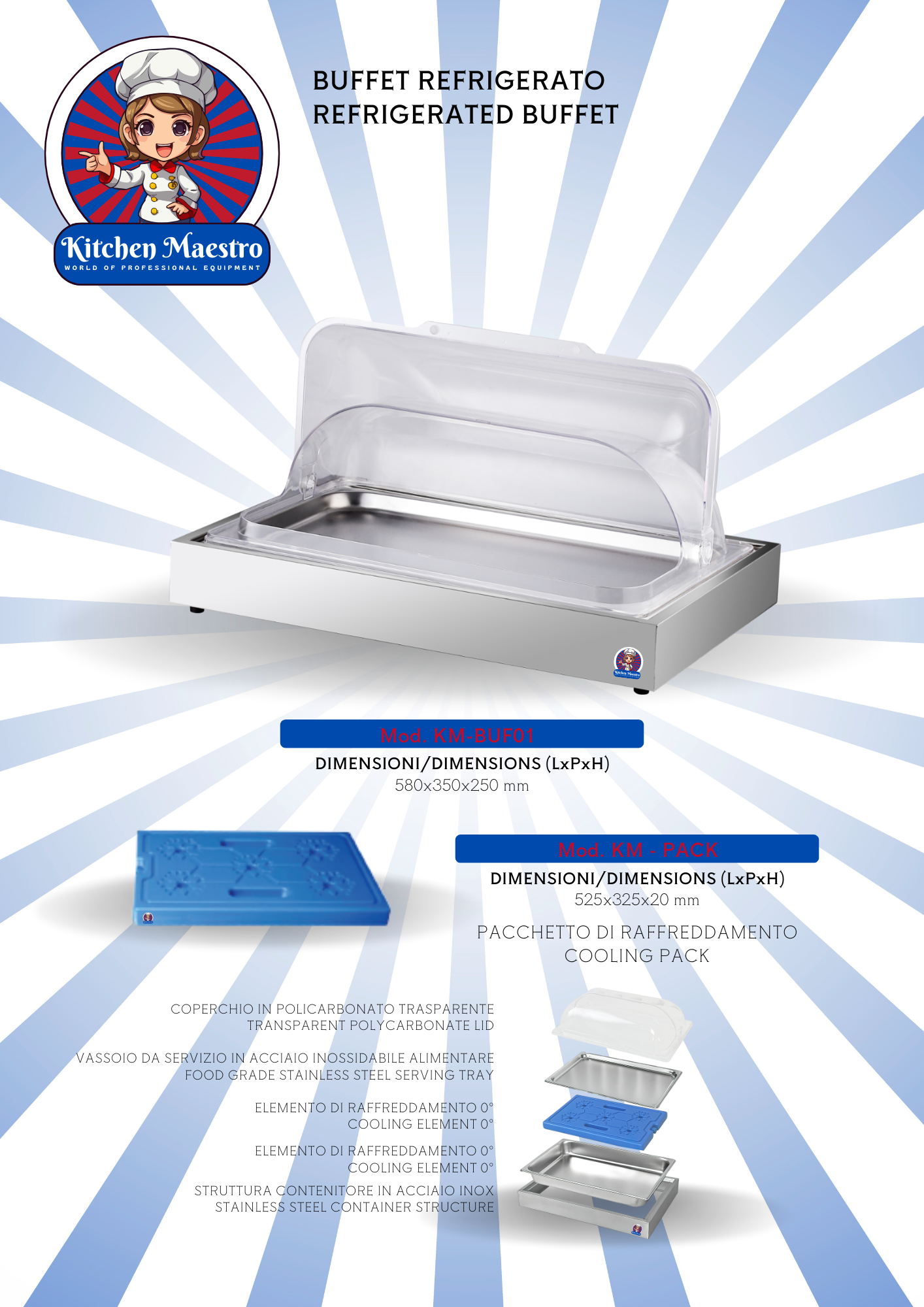 KM-VAS55 BUFFET REFRIGERATO