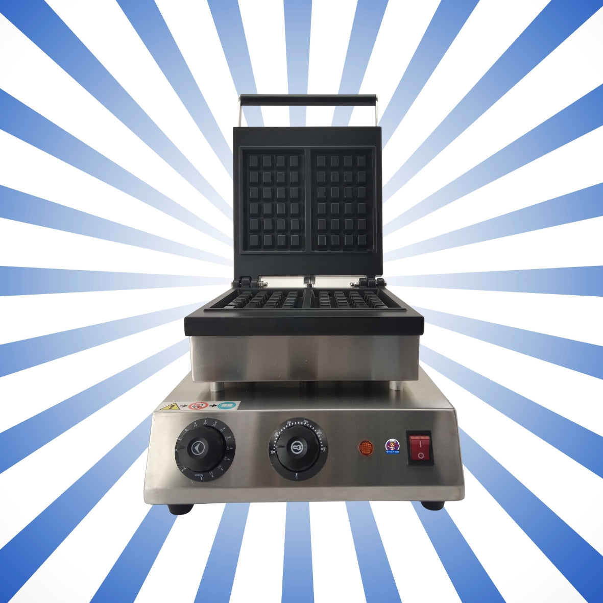 Macchina per waffel - 2 waffel di Bruxelles - dimens. waffel 160x100 mm KM-WAF1B