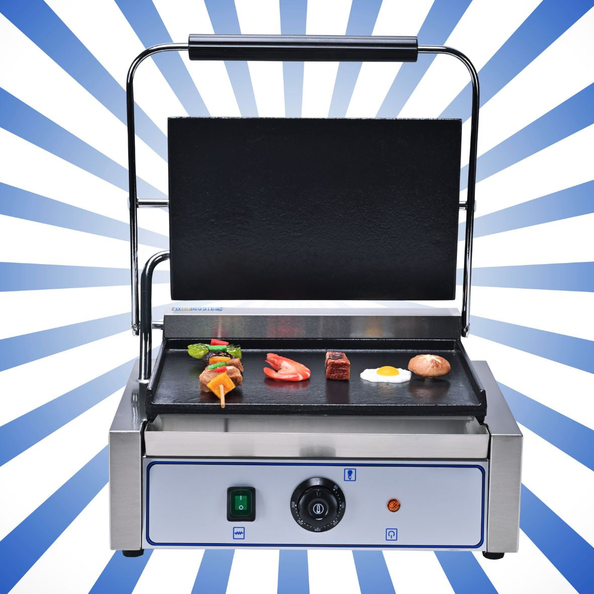 Piastra - griglia per panini media liscia sopra e sotto KM-GRI816