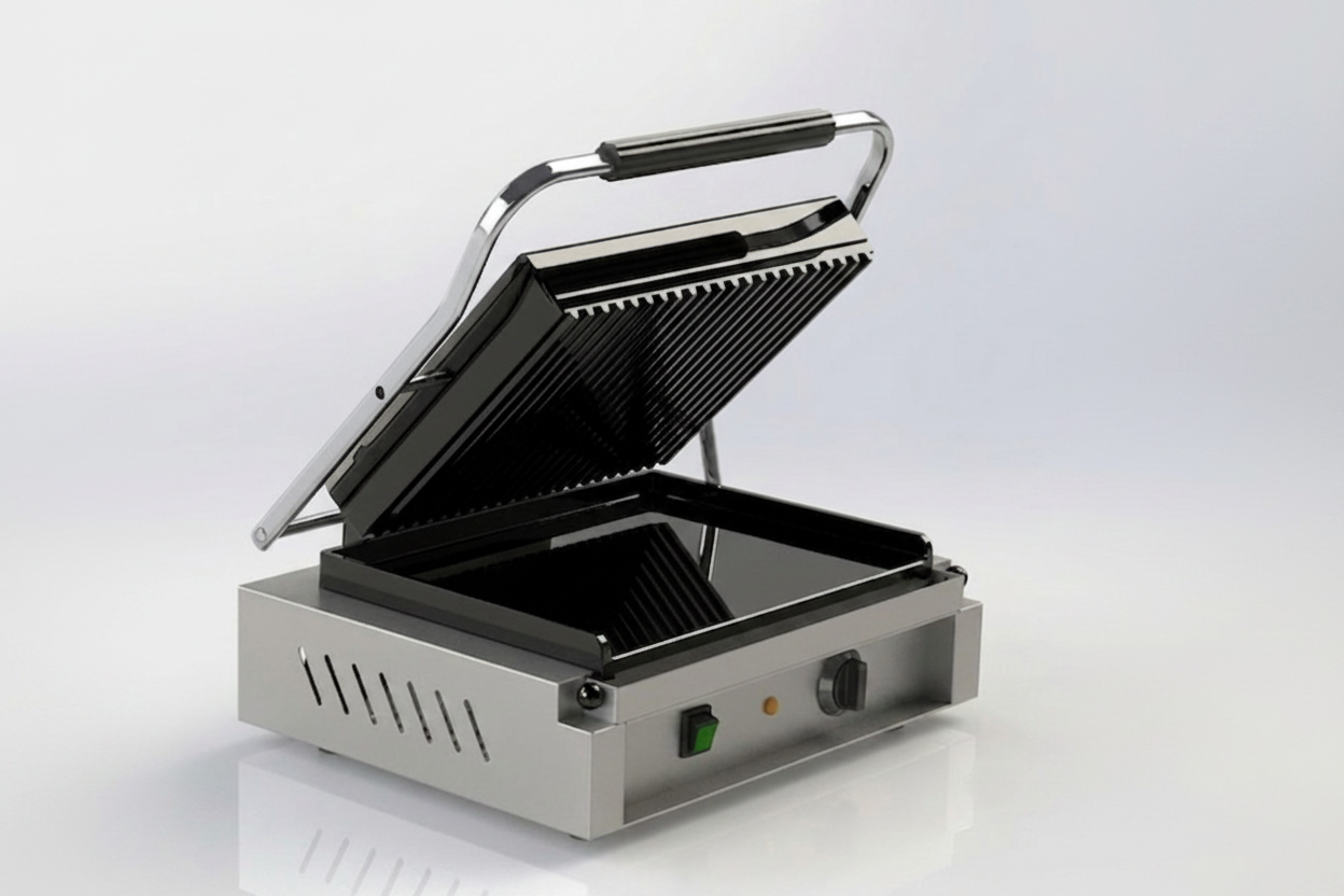 Piastra - grill in vetroceramica - piano rigato sopra e liscio sotto 2000 W
