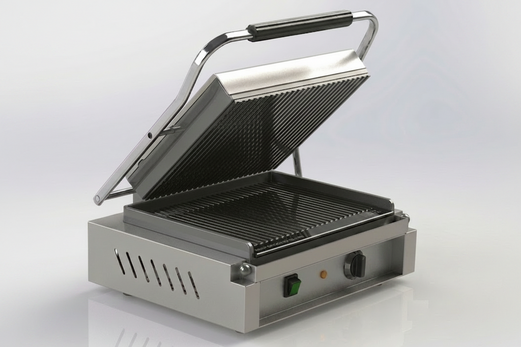 Piastra - grill in vetroceramica - piano rigato sopra e sotto 2000 W