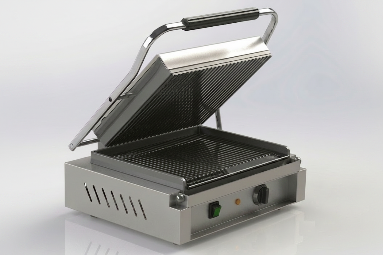 Piastra - grill in vetroceramica - piano rigato sopra e sotto 2000 W